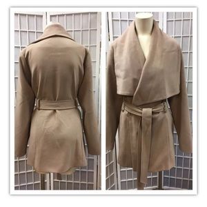 Forever 21, Women, jacket, tan, with belt, light, beautiful design, size IX.: